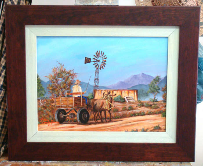 `TO THE MARKET`  - BEAUTIFUL FRAME  - ORIGINAL OIL !!  by  Yvonne Carola-Pearce - Size 675mm x 555mm
