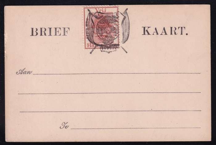 Orange Free State 1892 Brief Kaart overprinted on 1/2 d stamps , unused