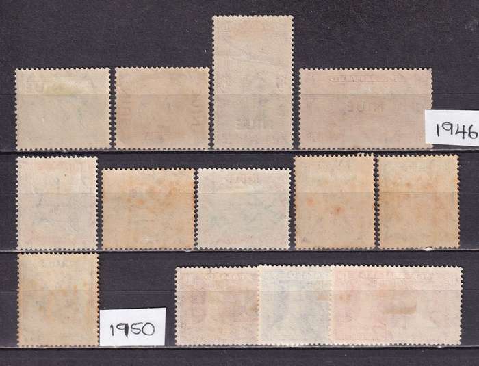 Niue 1946 & 1950 part sets, M/H                     ( 1950 toning)