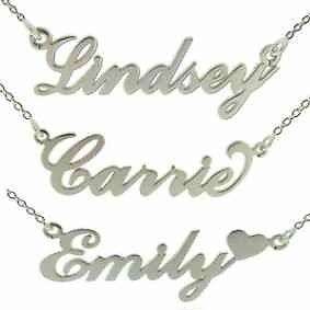 *1DAY*ONLY***SILVER***NAME CHAINS***BARGAIN BUY***