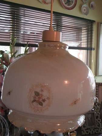 Vintage Hanging Opaque Glass Ceiling Light