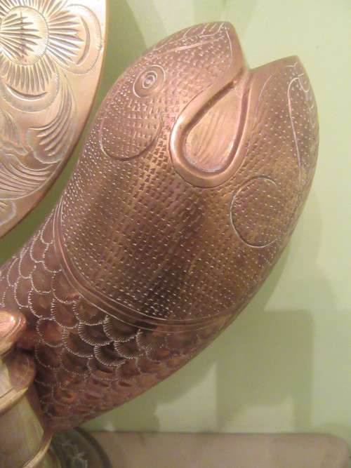 Large Brass Fish Shaped Dinner Gong