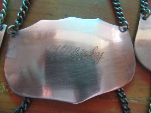 Set of 11 A1 Silverplate Decanter Labels