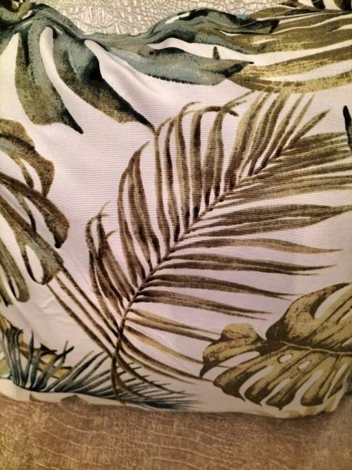 Green Leaf  & Palm leaf Cushion Cover