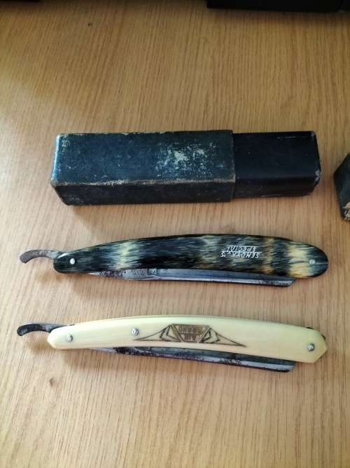Pair of Antique Straight Cut Razors
