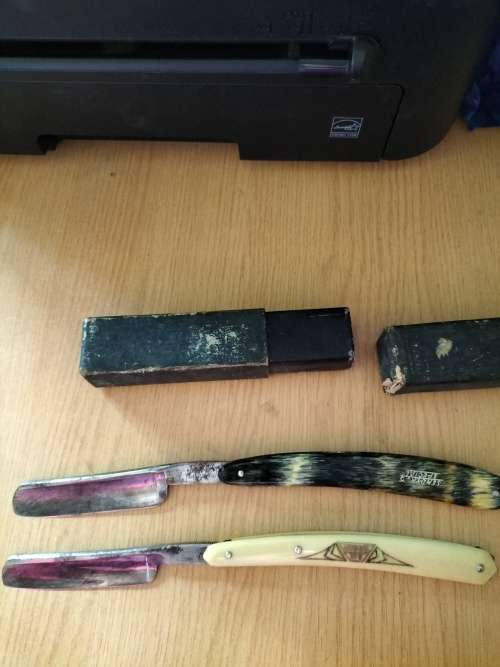 Pair of Antique Straight Cut Razors