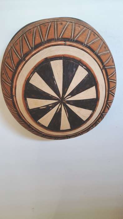 Pair of African Carved Wooden  Hanging Bowls