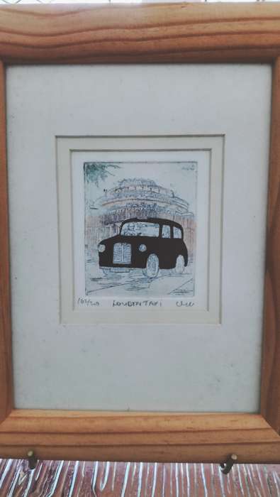 Pair of Dorothy Lloyd Griffin`s Etchings - Big Ben & London Taxi`