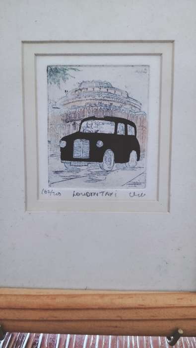 Pair of Dorothy Lloyd Griffin`s Etchings - Big Ben & London Taxi`