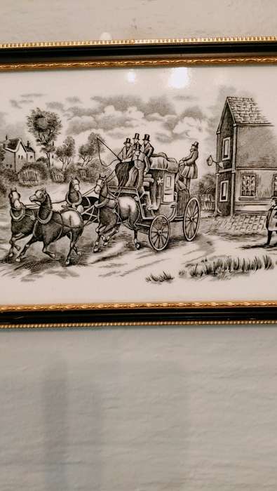 Black & White Transfer Framed Tile