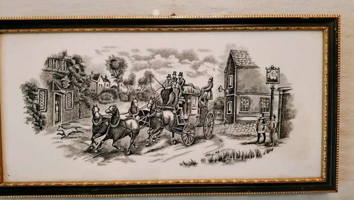 Black & White Transfer Framed Tile