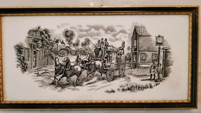 Black & White Transfer Framed Tile