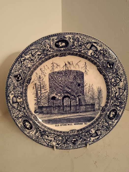 Empire Works Stone on Trent - Old Stone mill newport Rhode Island C 1800 Display Plate