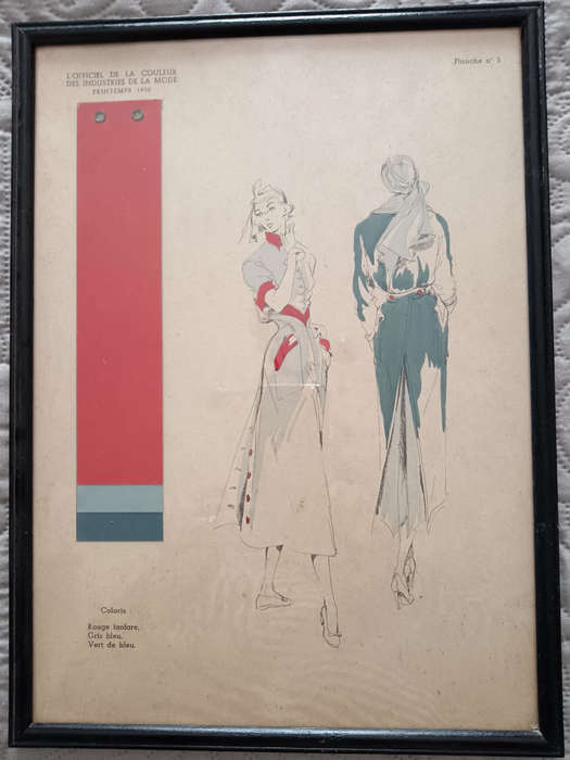 L`Officiel De La Couleur Framed Fashion Prints No 3