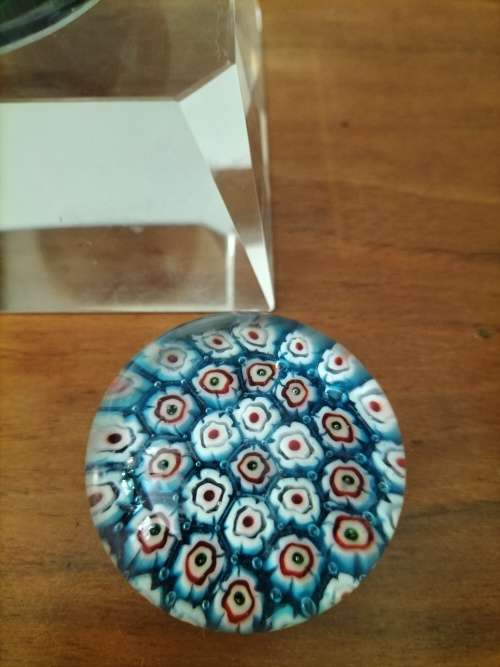 Pair of Millefiori Glass Paperweights