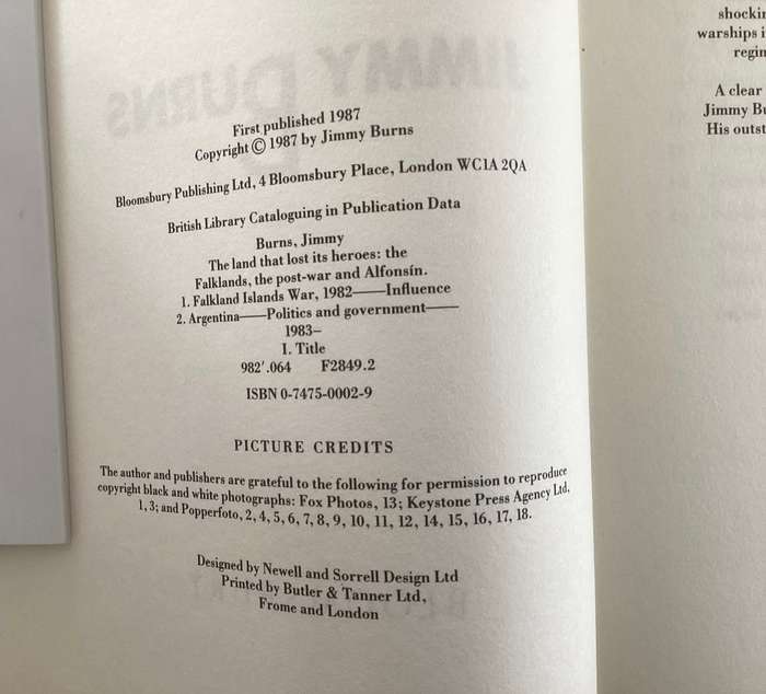 The Land That Lost Its Heroes. Hardcover, 1st Ed. Fine Condition.