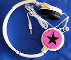 FUNKY STEREO HEADPHONES WANGX'N WX-838 PINK STAR HEADSET EARPHONES