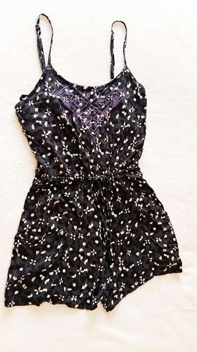 Sweet And Sexy Black Detailed Playsuit - Size S / M