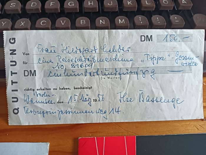 Adler Tippa B -  Vintage Typewriter with Historical Documents