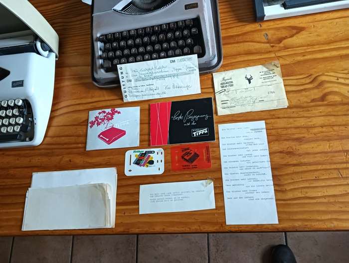 Adler Tippa B -  Vintage Typewriter with Historical Documents