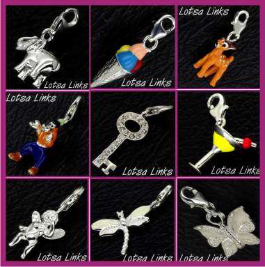 Wholesale lot of 9 Fashion Charms (Stunning)