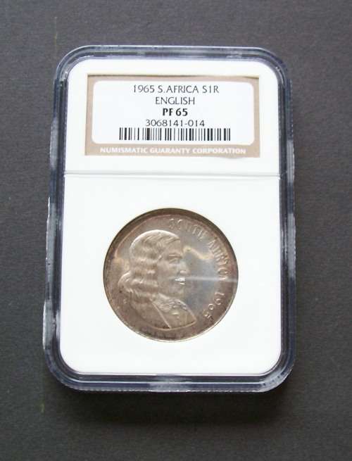 1965 SILVER R1 ENGLISH NGC GRADED PF 65