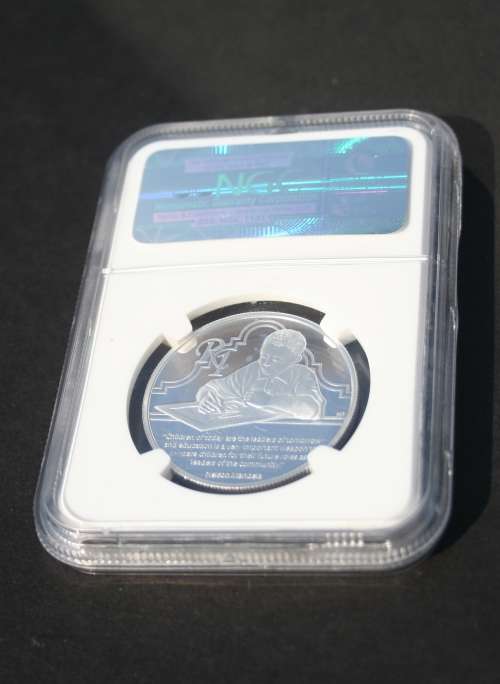 2014 SILVER R1 MANDELA EDUCATION FIRST RELEASE NGC GRADED PF 69 UC