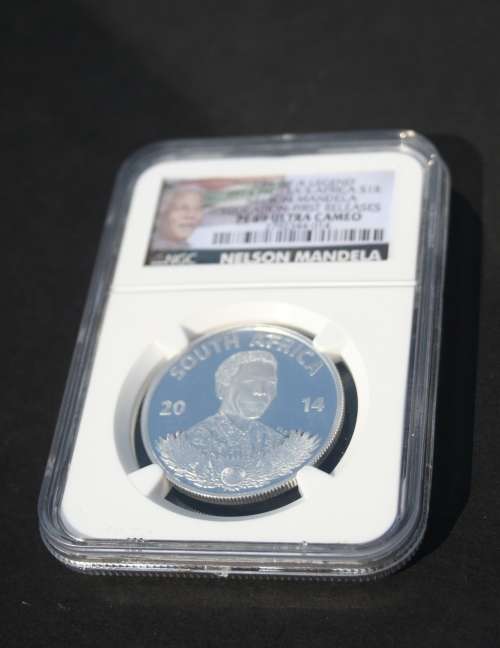 2014 SILVER R1 MANDELA EDUCATION FIRST RELEASE NGC GRADED PF 69 UC
