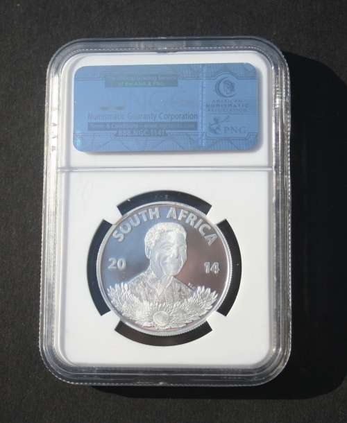 2014 SILVER R1 MANDELA EDUCATION FIRST RELEASE NGC GRADED PF 70 ONLY 71 IN THIS GRADE