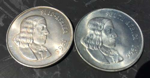 1966 SILVER R1 COINS ENG and AFR VERSIONS BOTH FOR ONE BID SEE BUY NOW AUCTION