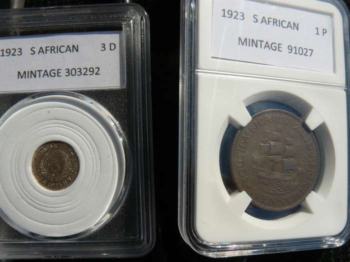 1923 1 PENNY PLUS 3 PENCE BOTH FOR ONE BID
