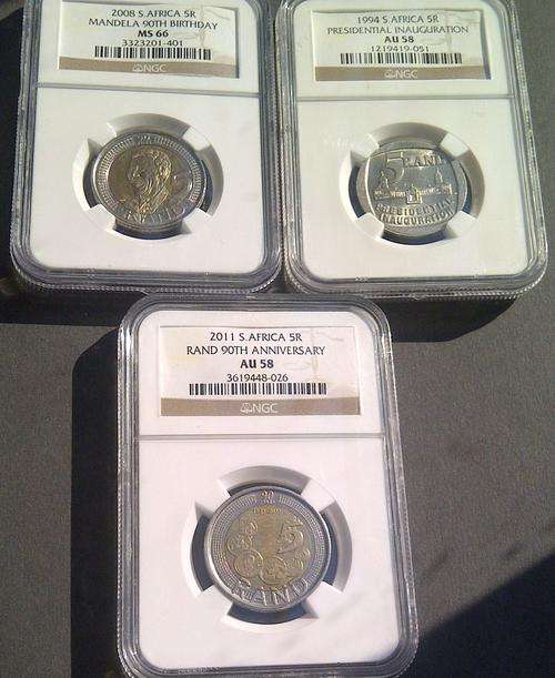 3 MANDELA COINS ALL FOR ONE BID