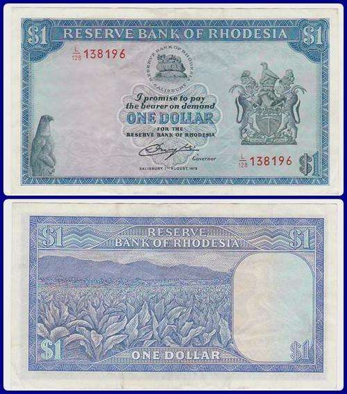 RHODESIA - 1979 - 1 DOLLAR - PIC# 30c - XF NOTE - (L/128 138..)