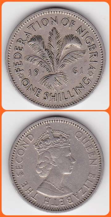 NIGERIA - 1961 - 1 SHILLING - VF COIN