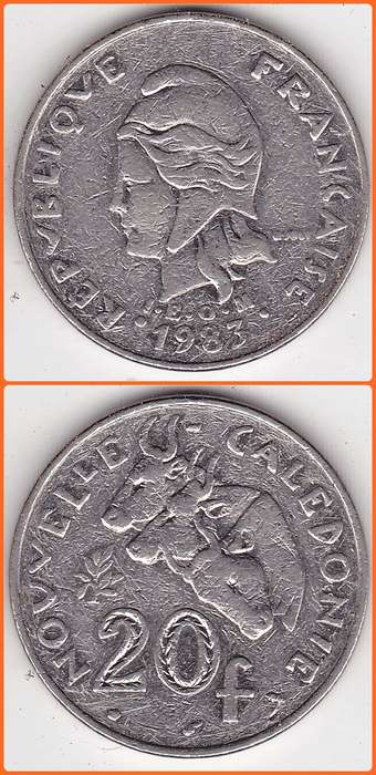 NEW CALEDONIA - 1983 (a) - 20 FRANCS - KM# 12