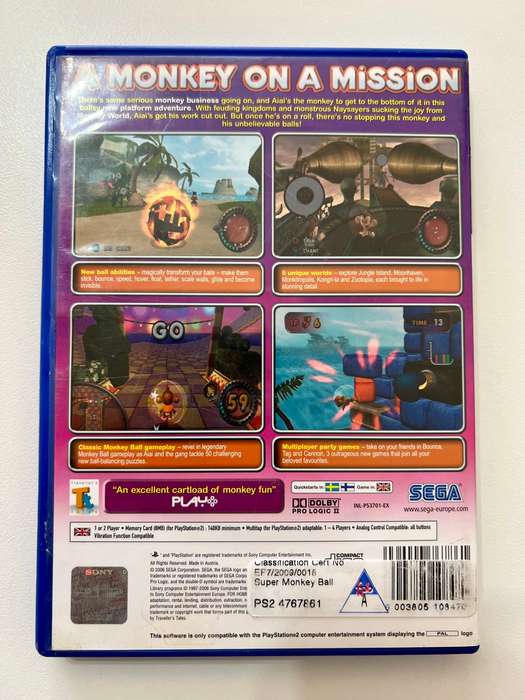 Super monkey ball Adventure for PS2