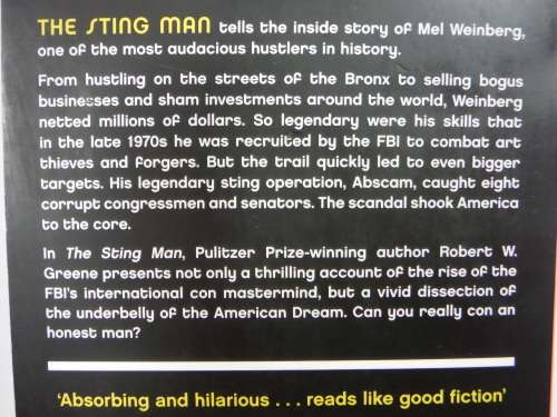 The Sting Man : The True Story Behind the Film American Hustle - Robert W. Greene