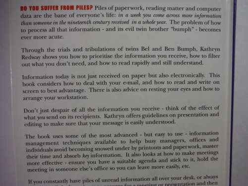 Beat the Bumph! - Hardcover - Kathryn Redway
