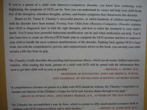 Freeing Your Child From Obsessive Compulsive Disorder - Tamar E. Chansky, PH. D.