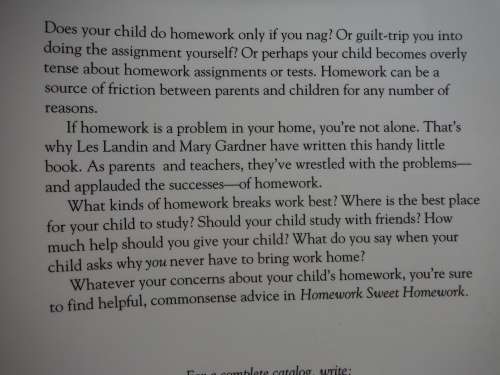 Homework Sweet Homework : Tips on Helping Your Child with Homework