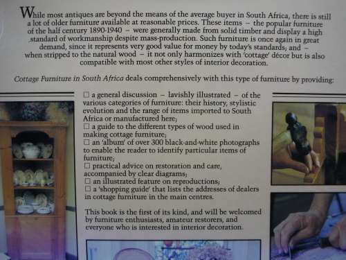 Cottage Furniture in South Africa - Hardcover - John Kench
