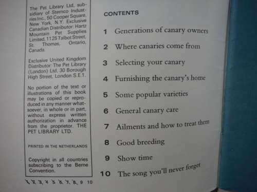 Enjoy Your Canary - Vintage Booklet