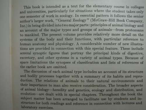 Elements of Zoology - Hardcover - Tracy I. Storer and Robert L. Usinger - 1955