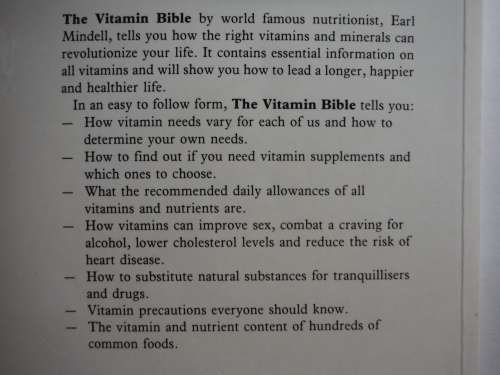 The Vitamin Bible - Paperback - Earl Mindell