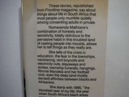Beyond the Headlines : Truths of Soweto Life - Nomavenda Mathiane - 1990 First Edition