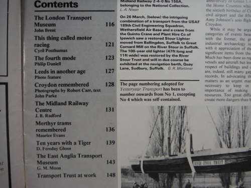 Yesteryear Transport : Issue Five - Summer 1980