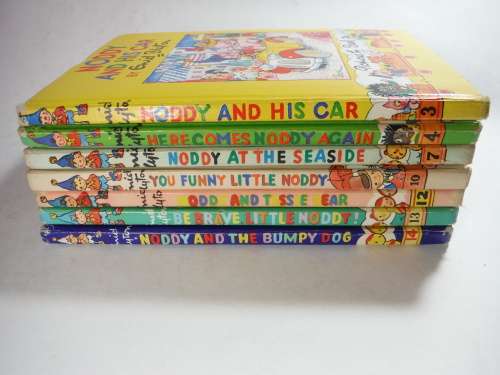A Lot of 7 Noddy Books - Hardcover - Enid Blyton - Vintage 1950`s