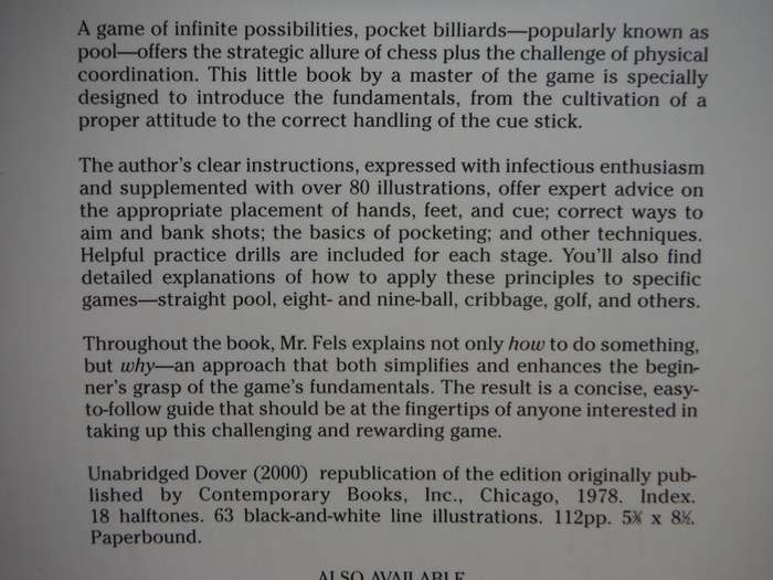 Pool Simplified, Somewhat - Paperback - George Fels