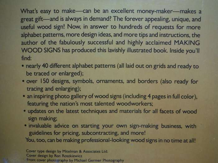 Alphabets and Designs for Wood Signs - Paperback - Patrick and Sherri Spielman - 1983