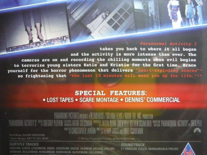 Paranormal Activity 3 - DVD - Brand New and Sealed